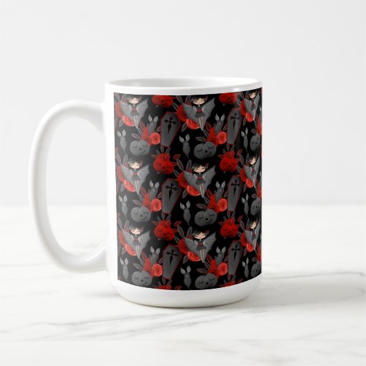 NIEDLICHE HALLOWEEN BATGIRLS PUMPKINS BLUME KAFFEETASSE (Links)
