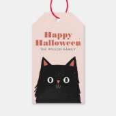 Niedliche Halloween Black Cat Spooky Geschenkanhänger (Rückseite)