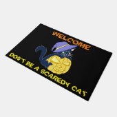 Niedliche Halloween Black Cat und Pumpkin Fußmatte (Schrägansicht)