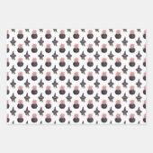 Niedliche Halloween Black Cat Witch Hat Muster Geschenkpapier Set (Vorderseite)