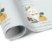 Niedliche Halloween Blue Ghost Little Boo Baby Dus Geschenkpapier (Rolleneckpunkt)