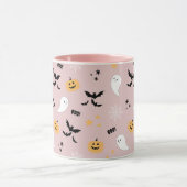 Niedliche Halloween-Boom-Rosa-Teller Tasse (Zentrum)