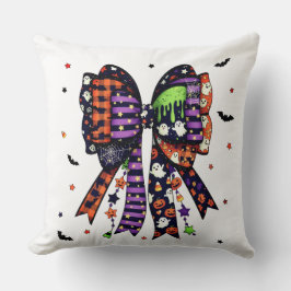 Niedliche Halloween Bow Ghost und Pumpkin Kissen