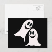 Niedliche Halloween-Cartoon-Geister Postkarte (Vorne/Hinten)