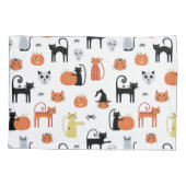 Niedliche Halloween Cat Spooky Kissenbezug (Rückseite-Links)