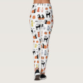 Niedliche Halloween Cat Spooky Leggings (Rückseite)