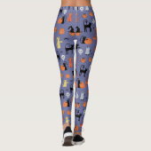 Niedliche Halloween Cat Spooky Leggings (Rückseite)