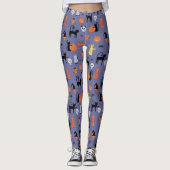 Niedliche Halloween Cat Spooky Leggings (Vorderseite)