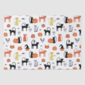 Niedliche Halloween Cat Spooky Seidenpapier (Vorderseite)