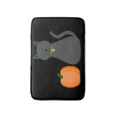 Niedliche Halloween Cat und Pumpkin Badematte (Vorderseite Vertikal)