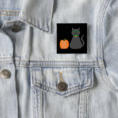 Niedliche Halloween Cat und Pumpkin Button (Beispiel)