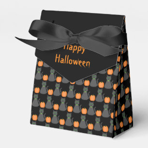 Niedliche Halloween Cat und Pumpkin Custom Geschenkschachtel