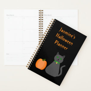 Niedliche Halloween Cat und Pumpkin Custom Planer