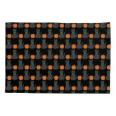 Niedliche Halloween Cat und Pumpkin Doppelseitendr Kissenbezug (Rückseite)