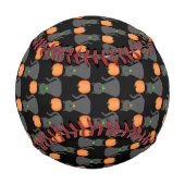 Niedliche Halloween Cat und Pumpkin Gemustert Baseball (Rückseite)