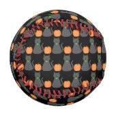 Niedliche Halloween Cat und Pumpkin Gemustert Baseball (Vorderseite Links)
