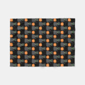 Niedliche Halloween Cat und Pumpkin Gemustert Fleecedecke (Vorderseite (Horizontal))