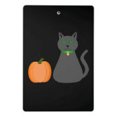 Niedliche Halloween Cat und Pumpkin Gemustert Mini Klemmbrett (Rückseite)