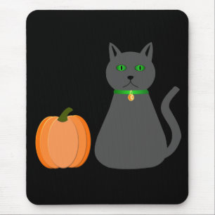 Niedliche Halloween Cat und Pumpkin Mousepad