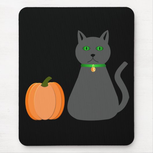 Niedliche Halloween Cat und Pumpkin Mousepad (Vorne)