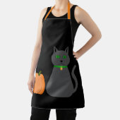 Niedliche Halloween Cat und Pumpkin Schürze (InSitu)