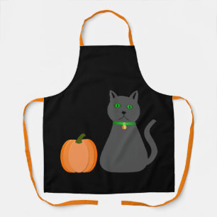 Niedliche Halloween Cat und Pumpkin Schürze