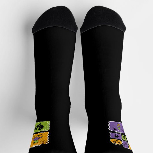 Niedliche Halloween-Charaktere Frankenstein und Zo Socken (Oben)