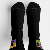 Niedliche Halloween-Charaktere Vampire and Hexe Socken (Oben)