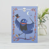Niedliche Halloween-Crow-DIY-Leere Einladung (Stehend Vorderseite)