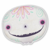 Niedliche Halloween Dekoration Spooky Sugar SKull Aufkleber (Vorderseite)
