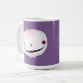 Niedliche Halloween Dekoration Spooky Sugar SKull Kaffeetasse (Vorderseite Links)