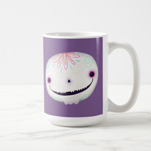 Niedliche Halloween Dekoration Spooky Sugar SKull Kaffeetasse (Rechts)