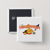 Niedliche Halloween-Dekorationen Button (Vorne & Hinten)