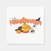 Niedliche Halloween-Dekorationen Serviette (Vorderseite)