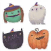 Niedliche Halloween-Dekorationssammlung Aufkleber (Vorderseite)