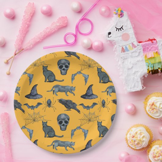 Niedliche Halloween-Designpapier-Teller Pappteller (Party)