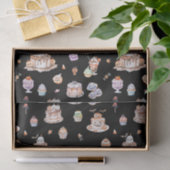 Niedliche Halloween-Dessert-Schürze Seidenpapier (Geschenk)