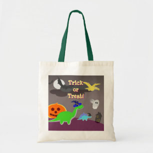 Niedliche Halloween-Dinosaurier-Trick-oder Tragetasche