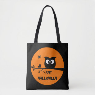 Niedliche Halloween-Eule mit kundengebundenen Tasche