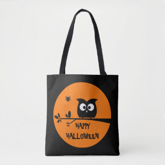 Niedliche Halloween-Eule mit kundengebundenen Tasche