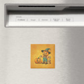 Niedliche Halloween/Fall-Kürbis Magnet (In Situ (Geschirrspüler))