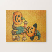 Niedliche Halloween/Fall-Kürbis Puzzle (Horizontal)