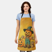 Niedliche Halloween/Fall-Kürbis Schürze (Getragen)