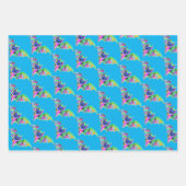 Niedliche Halloween-Faustmädchen neon-trendy Geschenkpapier Set (Vorderseite 3)