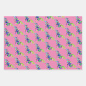 Niedliche Halloween-Faustmädchen neon-trendy Geschenkpapier Set (Vorderseite 2)