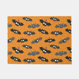 Niedliche Halloween-Fledermäuse mit Confetti und H Fußmatte