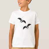 Niedliche Halloween-Fledermäuse mit Mond T-Shirt (Vorderseite)