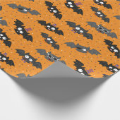 Niedliche Halloween-Fledermäuse mit Sonnenbrille u Geschenkpapier (Ecke)