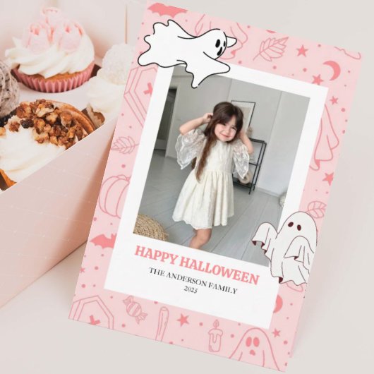 Niedliche Halloween-Fotokarte