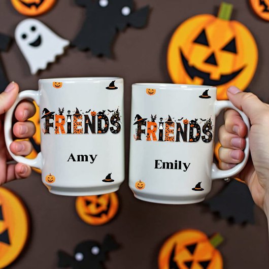 Niedliche Halloween-Freunde Grafischer Individuell Kaffeetasse
